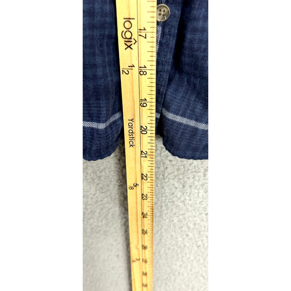 American Eagle Button Up Crop Top Womens Small Plaid Long Sleeve Boho Western - Picture 4 of 6